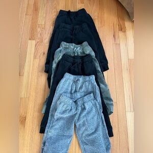Cat & Jack Jogger Sweatpants 6 Pairs - Black, Gray, and Camouflage XS (4/5)